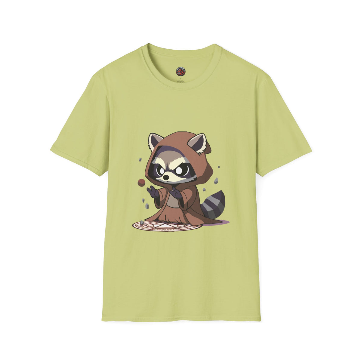 Cute Raccoon Space Wizard Unisex Softstyle T-Shirt - Perfect for Animal and Star Wars Fans