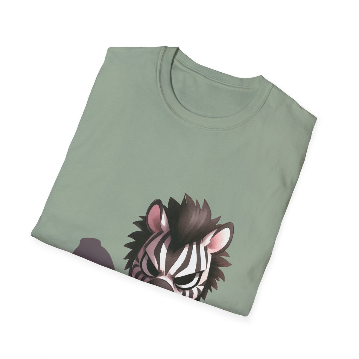 Shadowy Zebra Unisex Softstyle T-Shirt - Fun Graphic Tee for Animal Lovers
