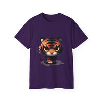 Shadowy Tiger Graphic Unisex Ultra Cotton Tee - Perfect for Animal Lovers