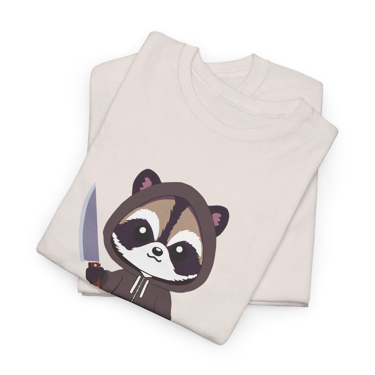 Hooded Raccoon Knife Shirt