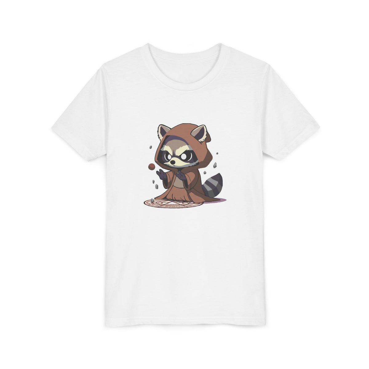 Raccoon Hoodie Youth Short Sleeve Tee - Perfect for Playtime and Parties
