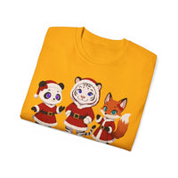 Cute Christmas Animals Tee — Santa Panda, Tiger & Fox Holiday T-Shirt