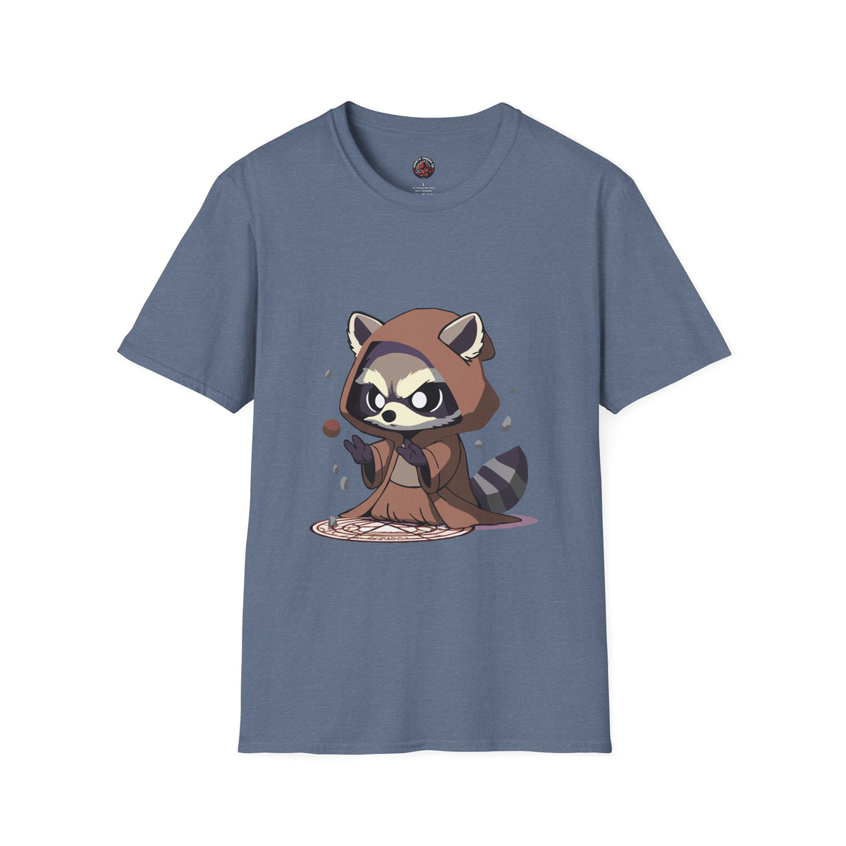 Cute Raccoon Space Wizard Unisex Softstyle T-Shirt - Perfect for Animal and Star Wars Fans