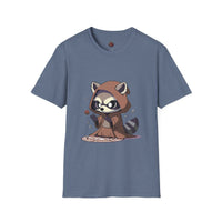Cute Raccoon Space Wizard Unisex Softstyle T-Shirt - Perfect for Animal and Star Wars Fans