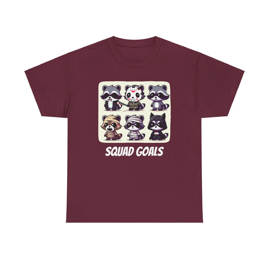 Halloween Raccoon Squad Goals T-Shirt - Cute, Spooky, Fun