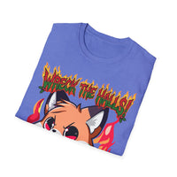 Metal Fox Christmas T-Shirt – 'Wreck the Halls' Holiday Graphic Tee