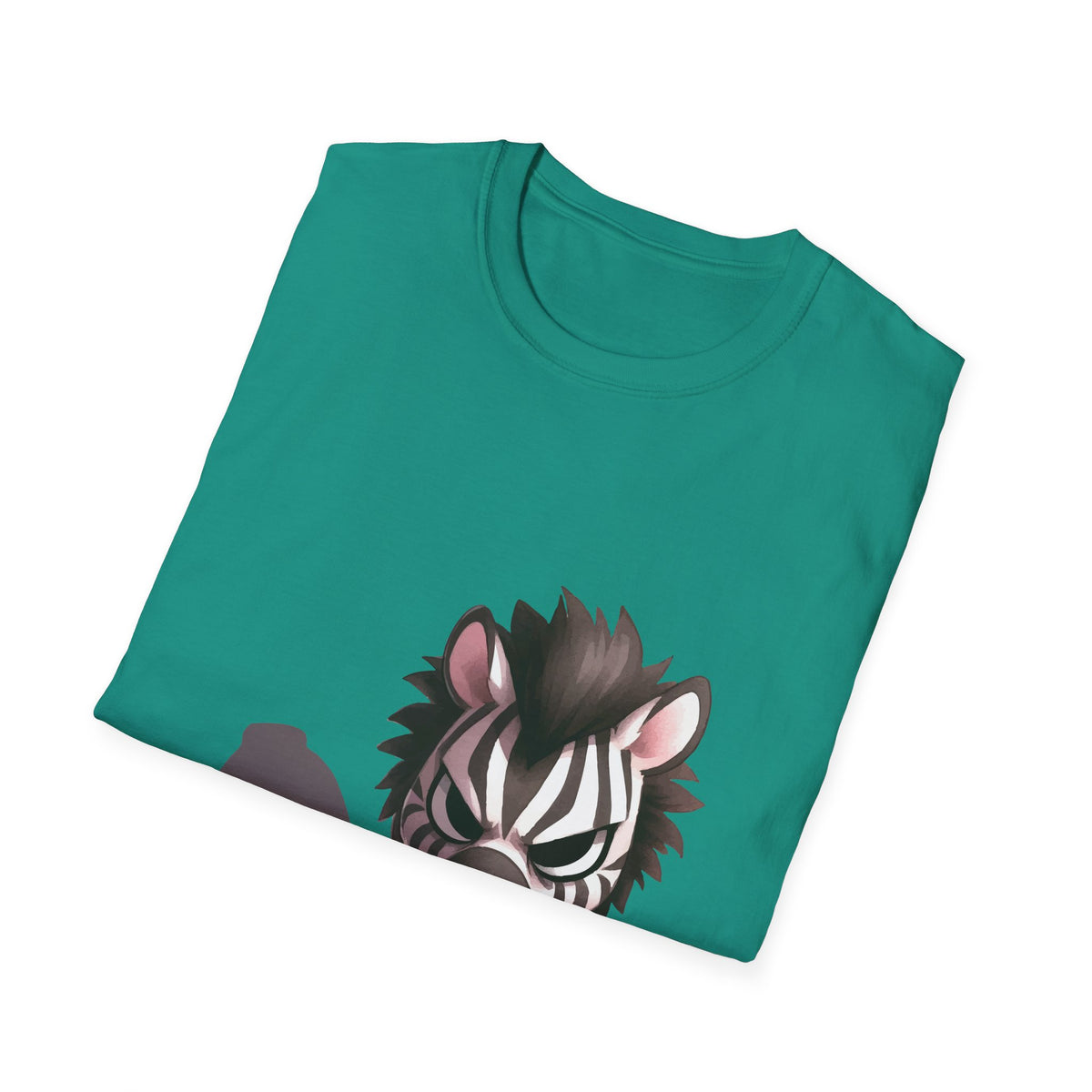 Shadowy Zebra Unisex Softstyle T-Shirt - Fun Graphic Tee for Animal Lovers