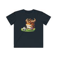 Personalized Kids Soccer T-Shirt with Cute Horned Toad Design
