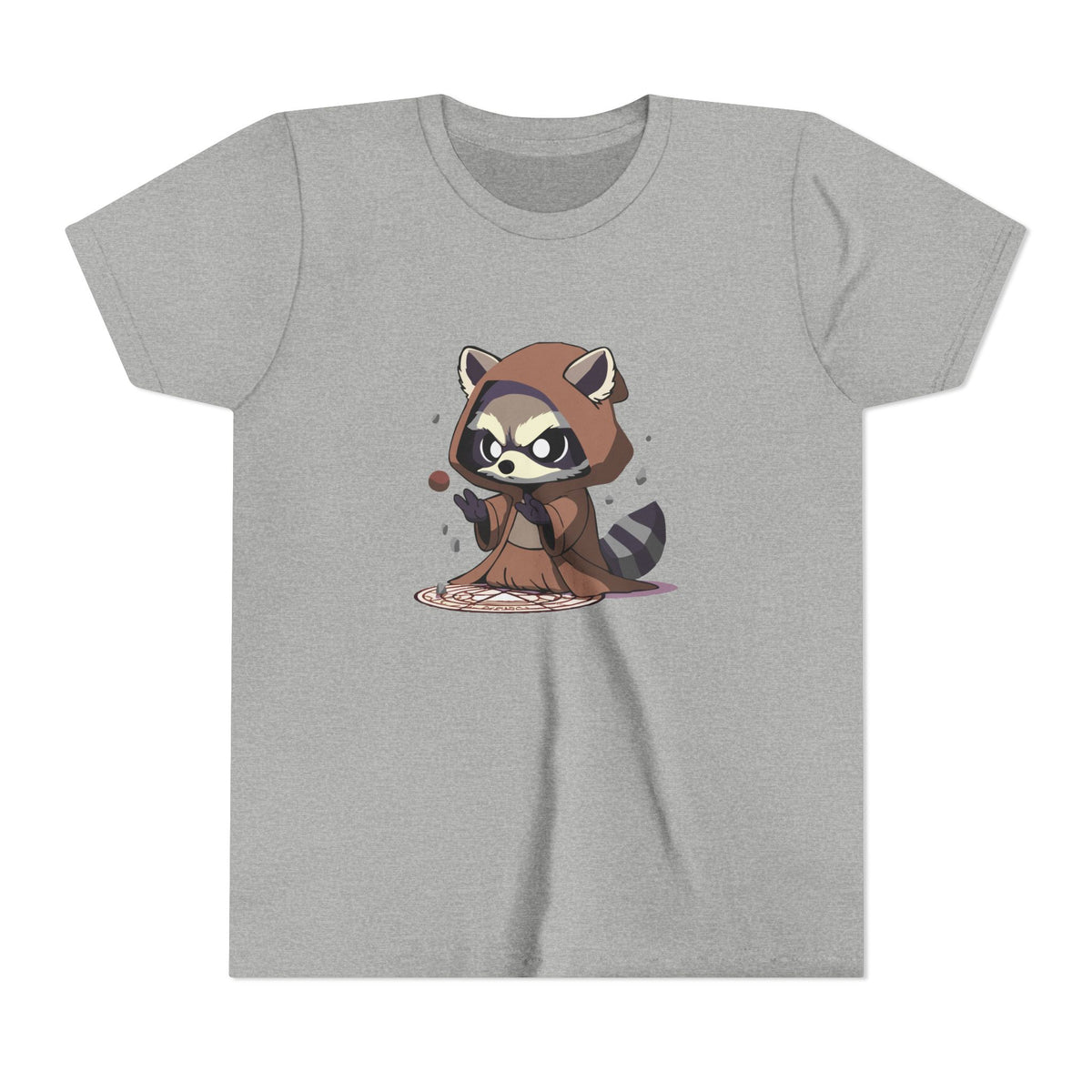 Raccoon Hoodie Youth Short Sleeve Tee - Perfect for Playtime and Parties