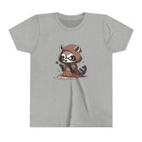 Raccoon Hoodie Youth Short Sleeve Tee - Perfect for Playtime and Parties