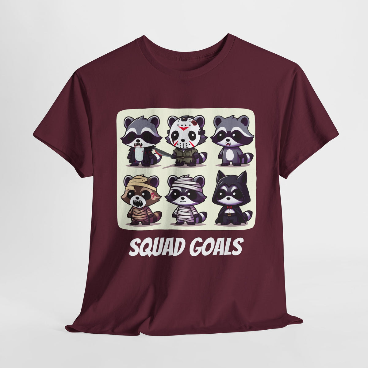 Halloween Raccoon Squad Goals T-Shirt - Cute, Spooky, Fun