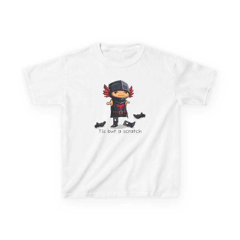 Axolotl Kids Heavy Cotton™ Tee with Quirky Character Design, black knight