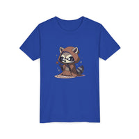 Raccoon Hoodie Youth Short Sleeve Tee - Perfect for Playtime and Parties