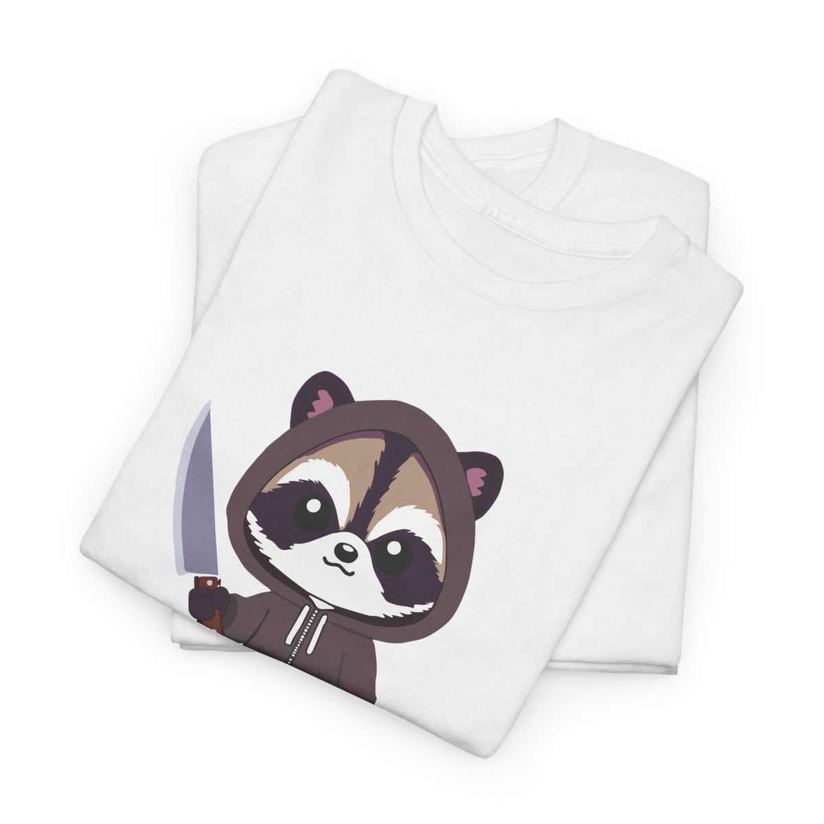 Hooded Raccoon Knife Shirt