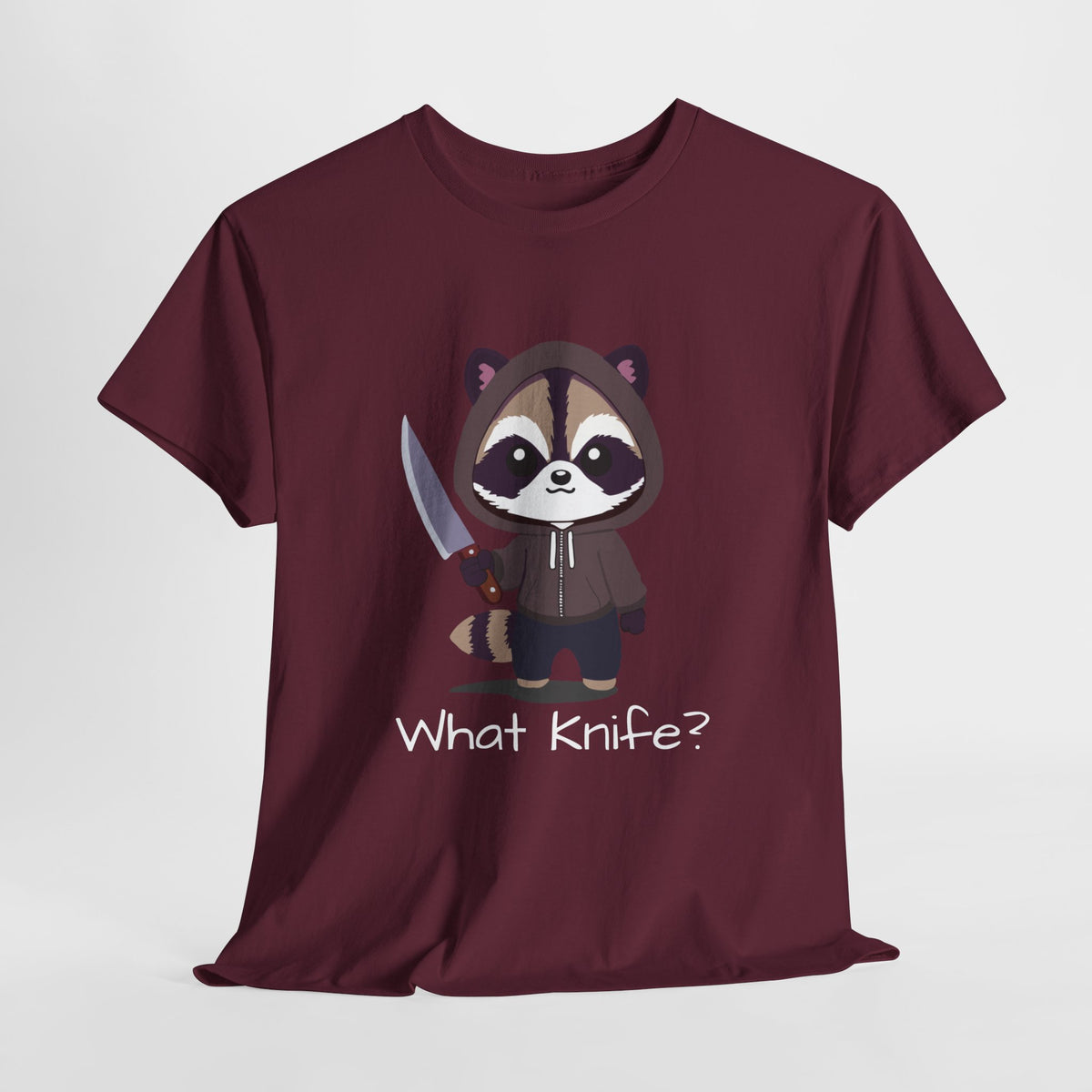 Hooded Raccoon Knife Shirt