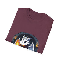 Fantasy Dragon Wizard Unisex Softstyle T-Shirt - Perfect for Gamers and Fantasy Lovers