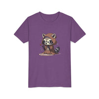 Raccoon Hoodie Youth Short Sleeve Tee - Perfect for Playtime and Parties