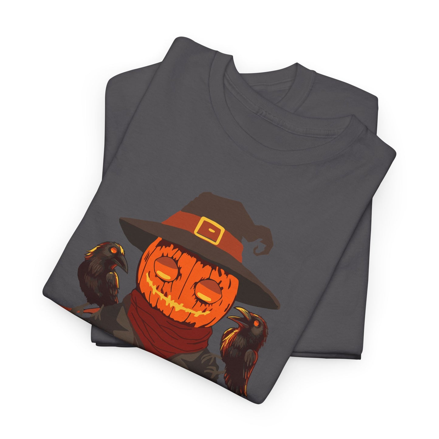 Dark Harvest Scarecrow Pumpkin T-Shirt - Spooky, Halloween, Gothic