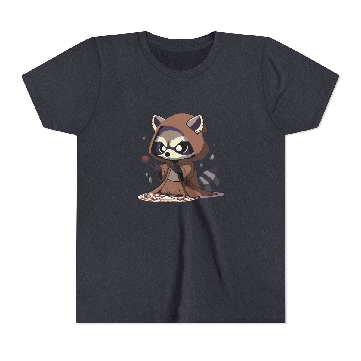 Raccoon Hoodie Youth Short Sleeve Tee - Perfect for Playtime and Parties