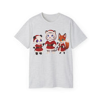 Cute Christmas Animals Tee — Santa Panda, Tiger & Fox Holiday T-Shirt