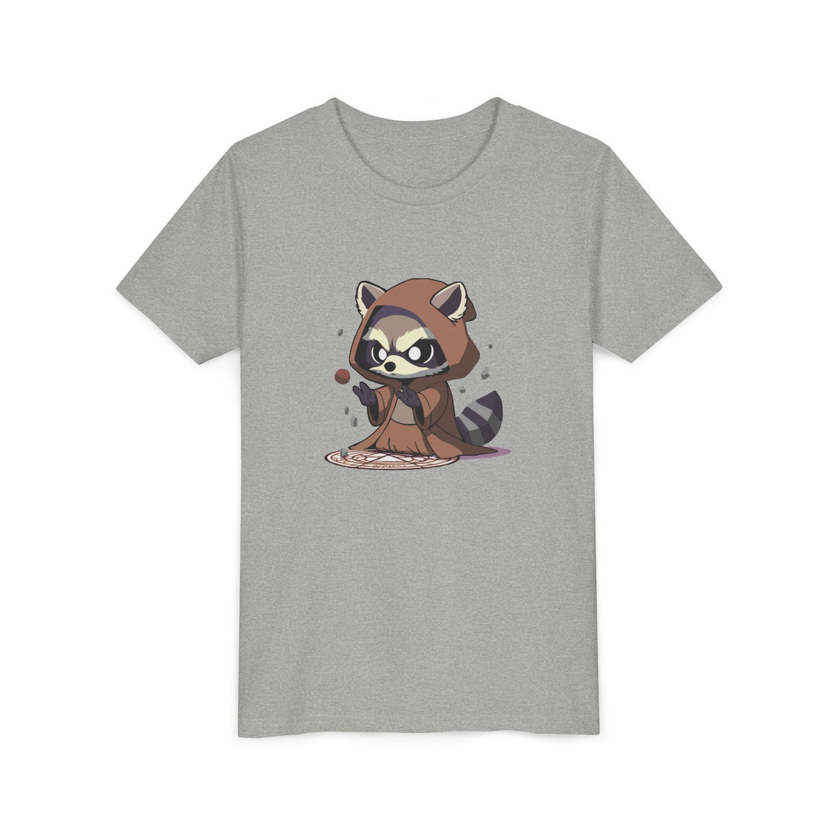 Raccoon Hoodie Youth Short Sleeve Tee - Perfect for Playtime and Parties