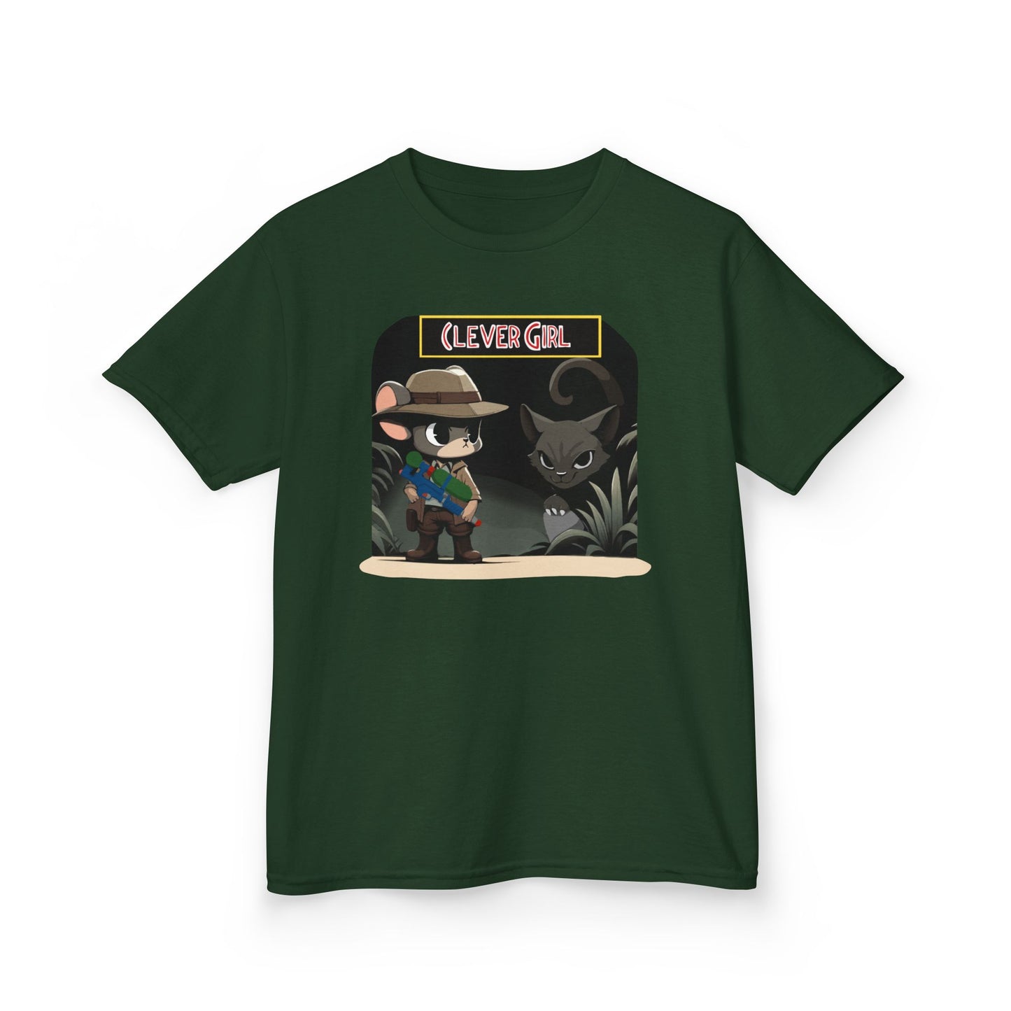 Clever Girl Kids Tee, Fun Graphic T-Shirt for Children, Adventure Shirt, Birthday Gift for Kids, Cute Animal Tee