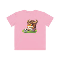 Personalized Kids Soccer T-Shirt with Cute Horned Toad Design
