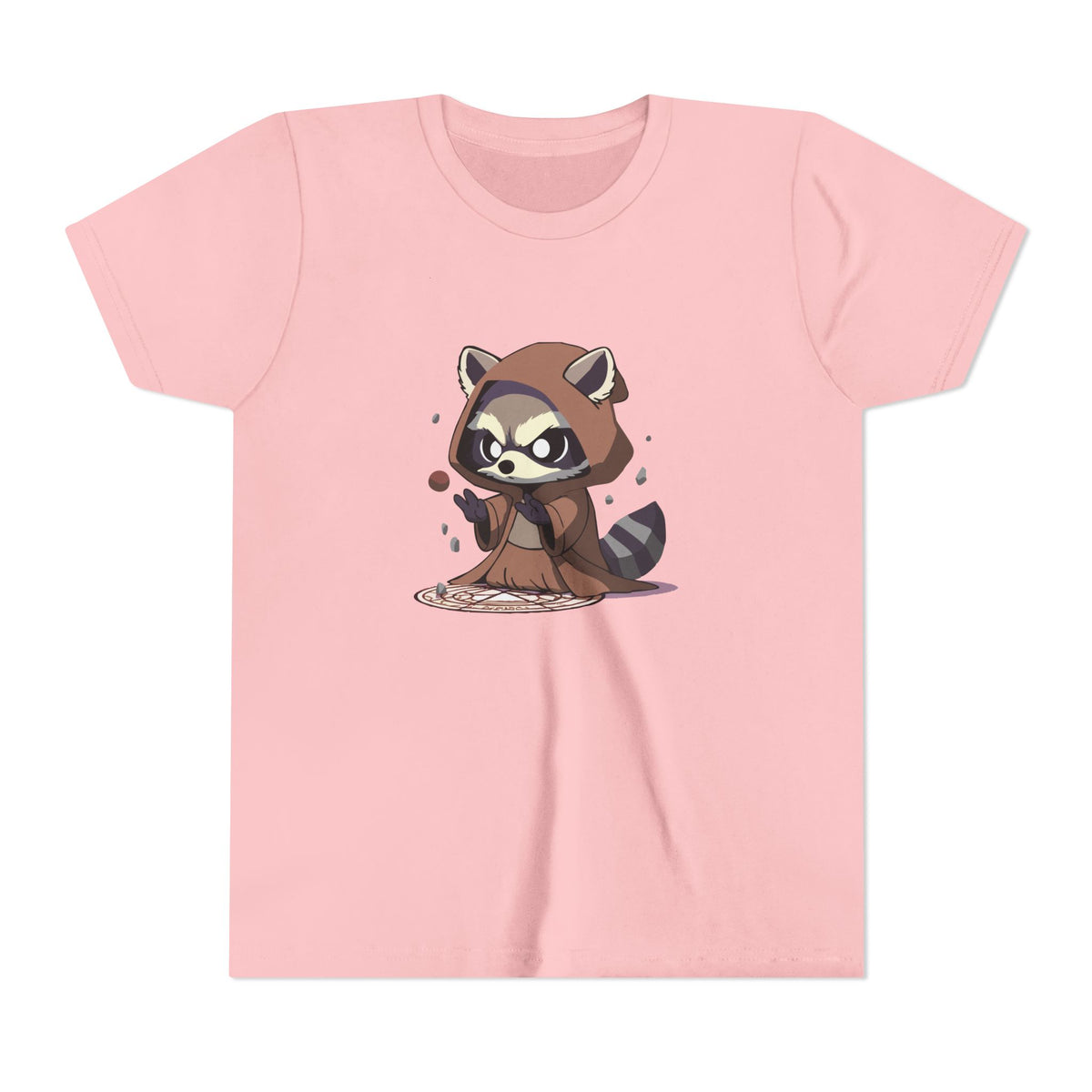 Raccoon Hoodie Youth Short Sleeve Tee - Perfect for Playtime and Parties