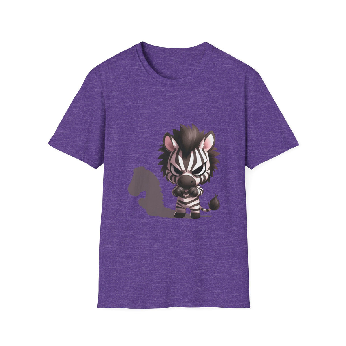 Shadowy Zebra Unisex Softstyle T-Shirt - Fun Graphic Tee for Animal Lovers