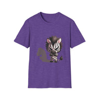 Shadowy Zebra Unisex Softstyle T-Shirt - Fun Graphic Tee for Animal Lovers