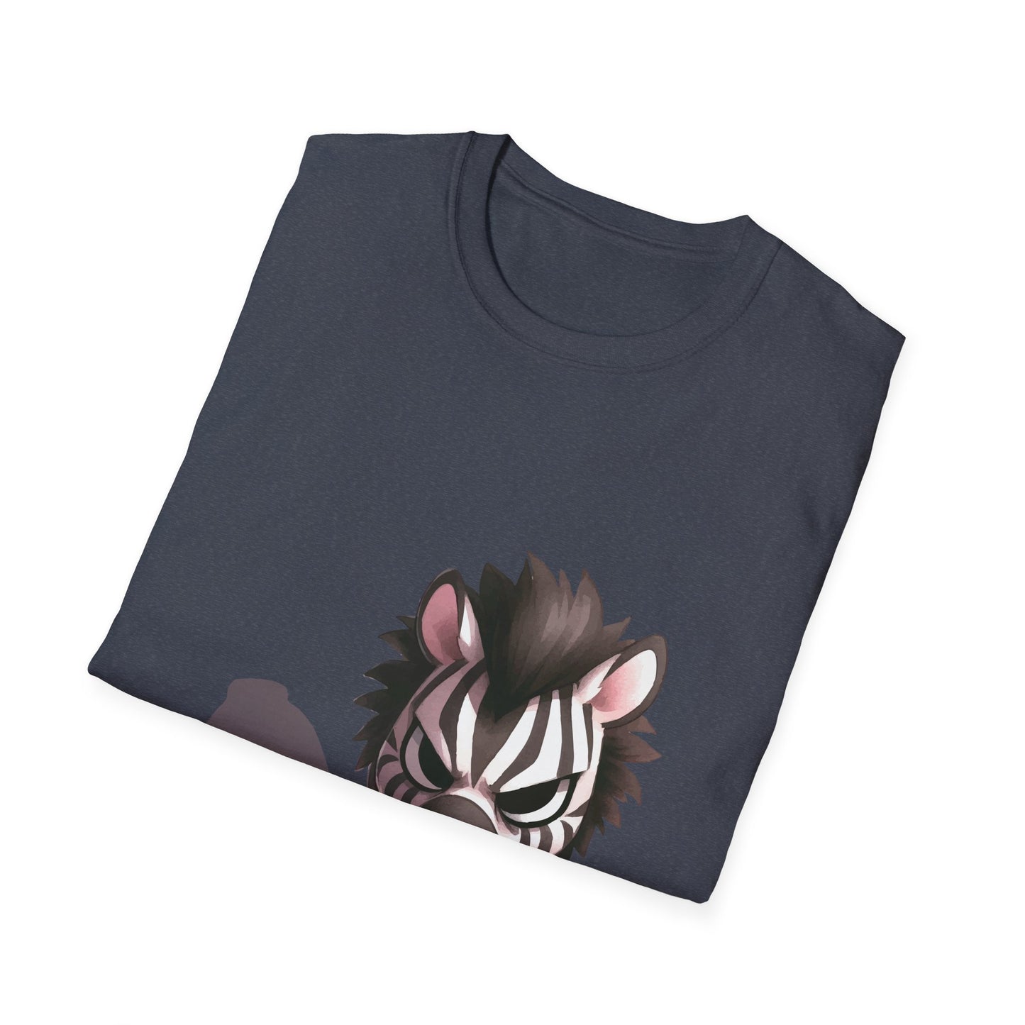 Shadowy Zebra Unisex Softstyle T-Shirt - Fun Graphic Tee for Animal Lovers