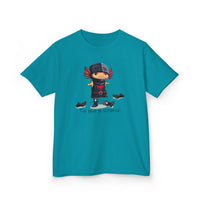 Axolotl Kids Heavy Cotton™ Tee with Quirky Character Design, black knight
