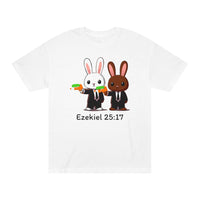 Ezekiel 25:17 Bunny Tee, Unisex Graphic Tee, Funny T-Shirt, Cute Animal Shirt, Gift for Friends, Easter Apparel