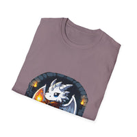 Fantasy Dragon Wizard Unisex Softstyle T-Shirt - Perfect for Gamers and Fantasy Lovers