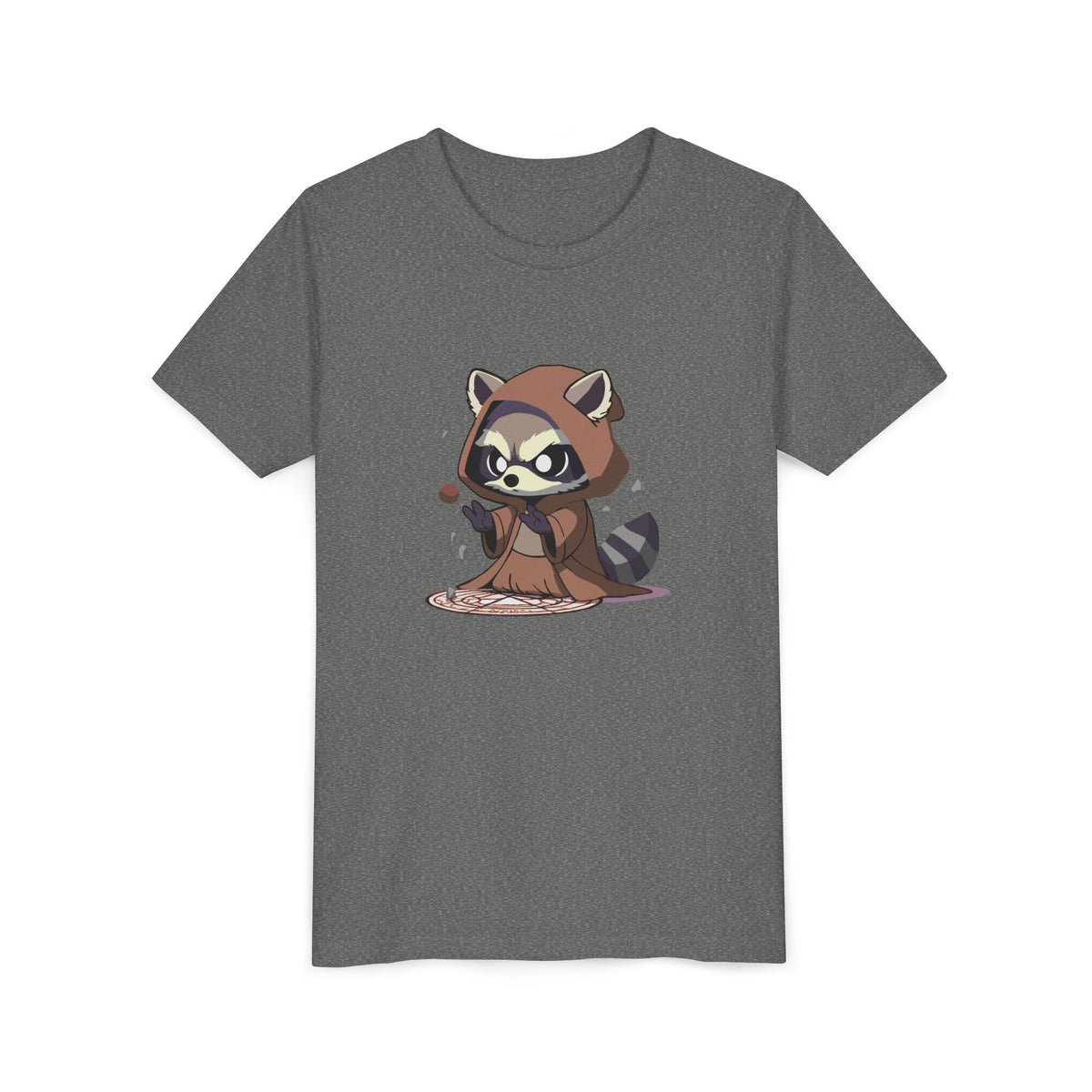 Raccoon Hoodie Youth Short Sleeve Tee - Perfect for Playtime and Parties