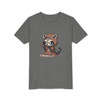 Raccoon Hoodie Youth Short Sleeve Tee - Perfect for Playtime and Parties