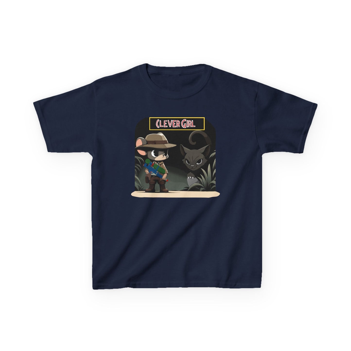 Clever Girl Kids Tee, Fun Graphic T-Shirt for Children, Adventure Shirt, Birthday Gift for Kids, Cute Animal Tee