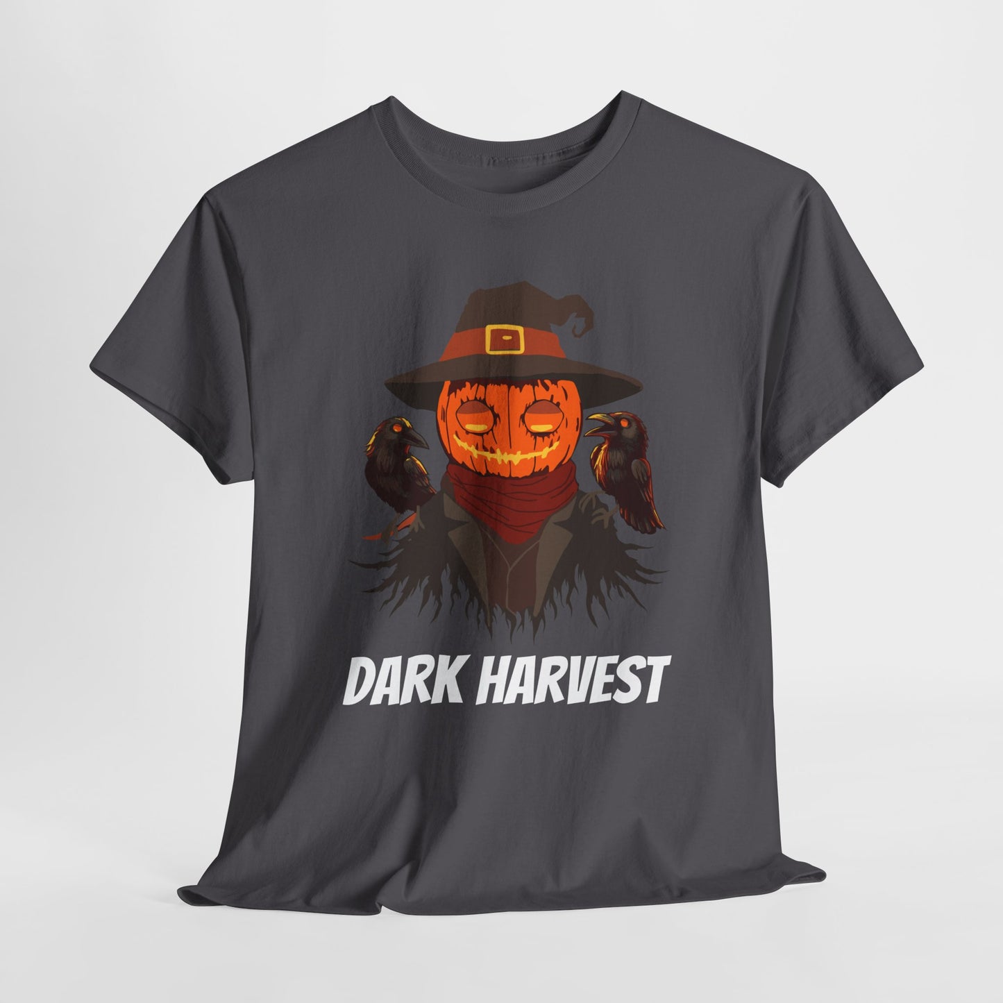 Dark Harvest Scarecrow Pumpkin T-Shirt - Spooky, Halloween, Gothic