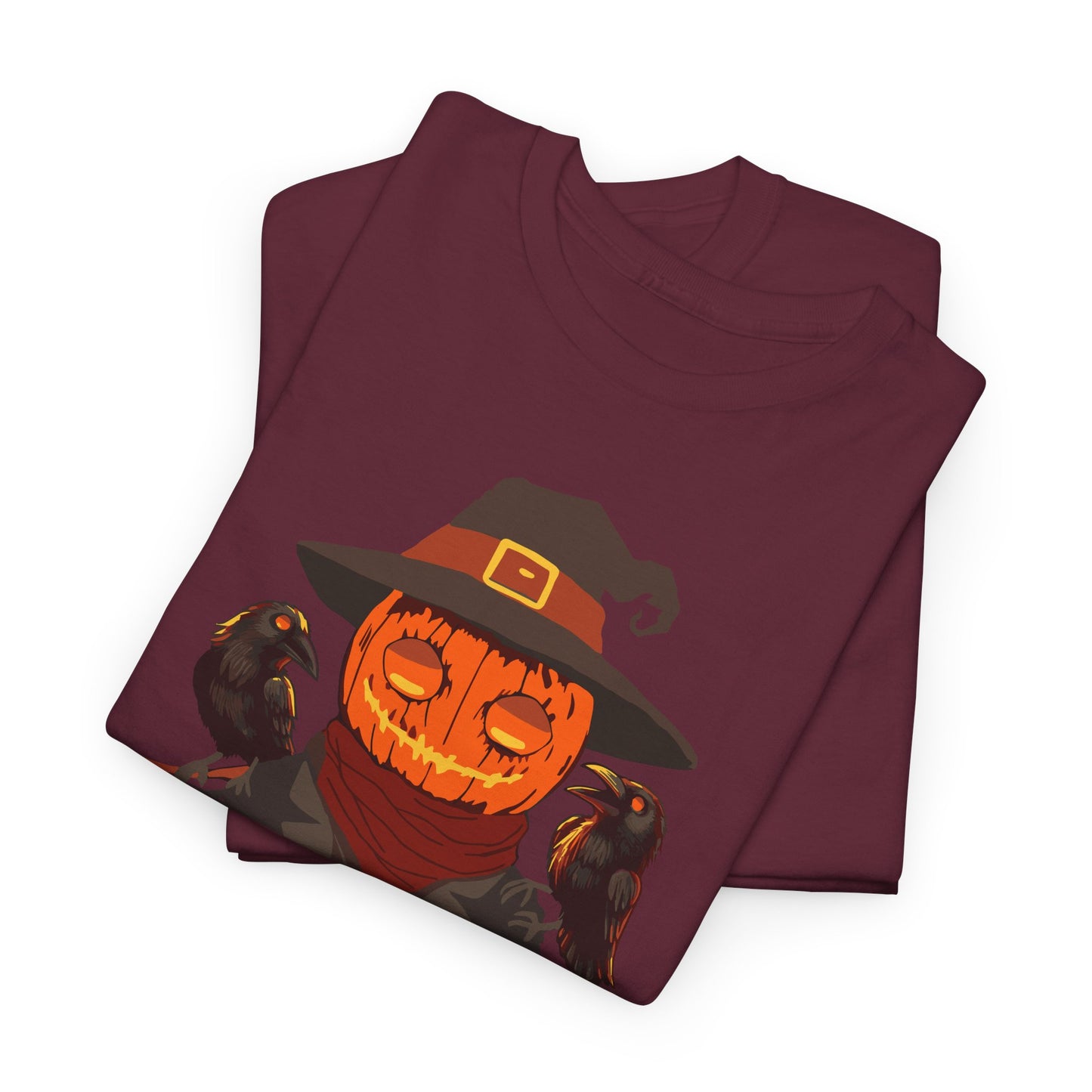 Dark Harvest Scarecrow Pumpkin T-Shirt - Spooky, Halloween, Gothic