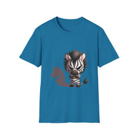 Shadowy Zebra Unisex Softstyle T-Shirt - Fun Graphic Tee for Animal Lovers