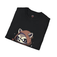 Cute Raccoon Space Wizard Unisex Softstyle T-Shirt - Perfect for Animal and Star Wars Fans