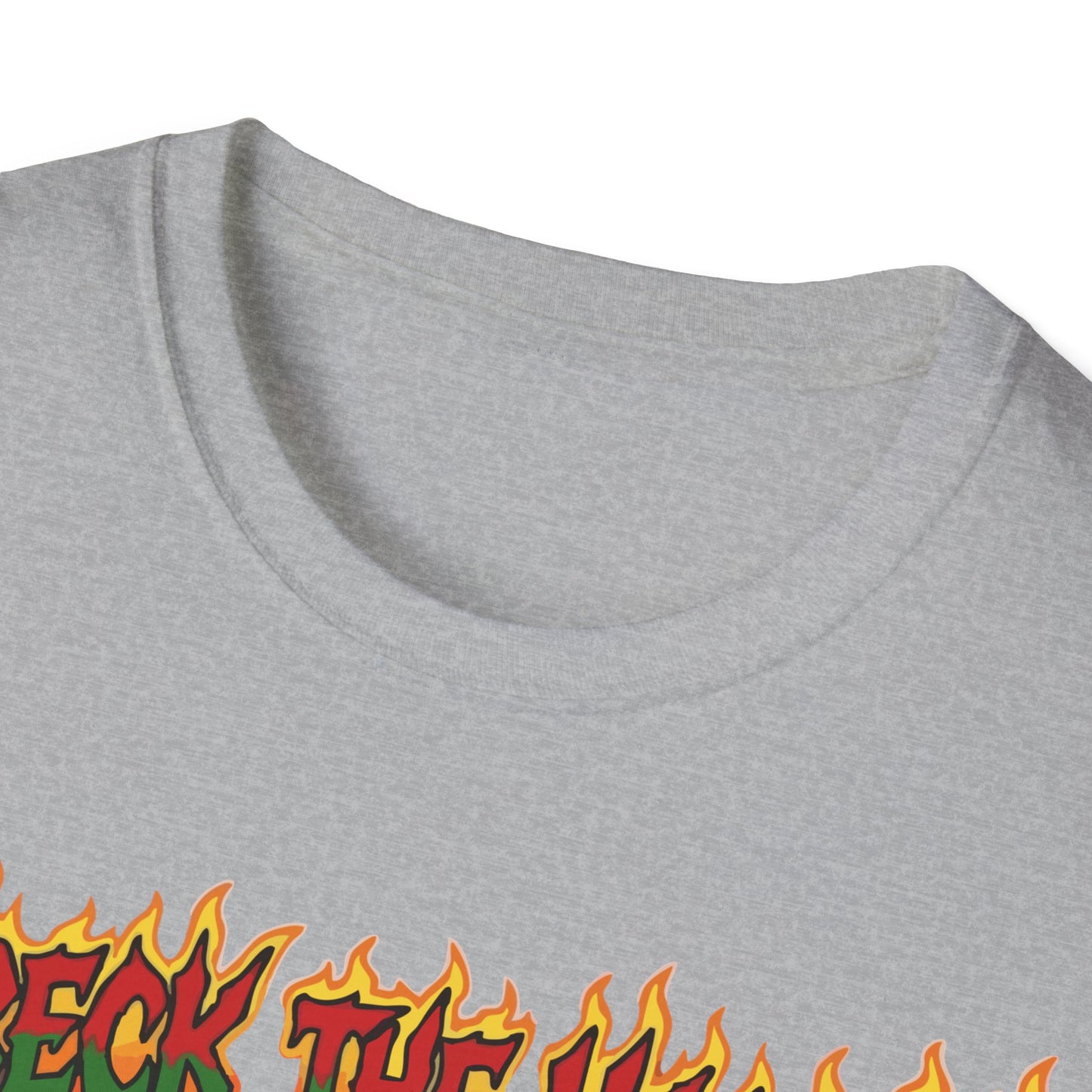 Metal Fox Christmas T-Shirt – 'Wreck the Halls' Holiday Graphic Tee