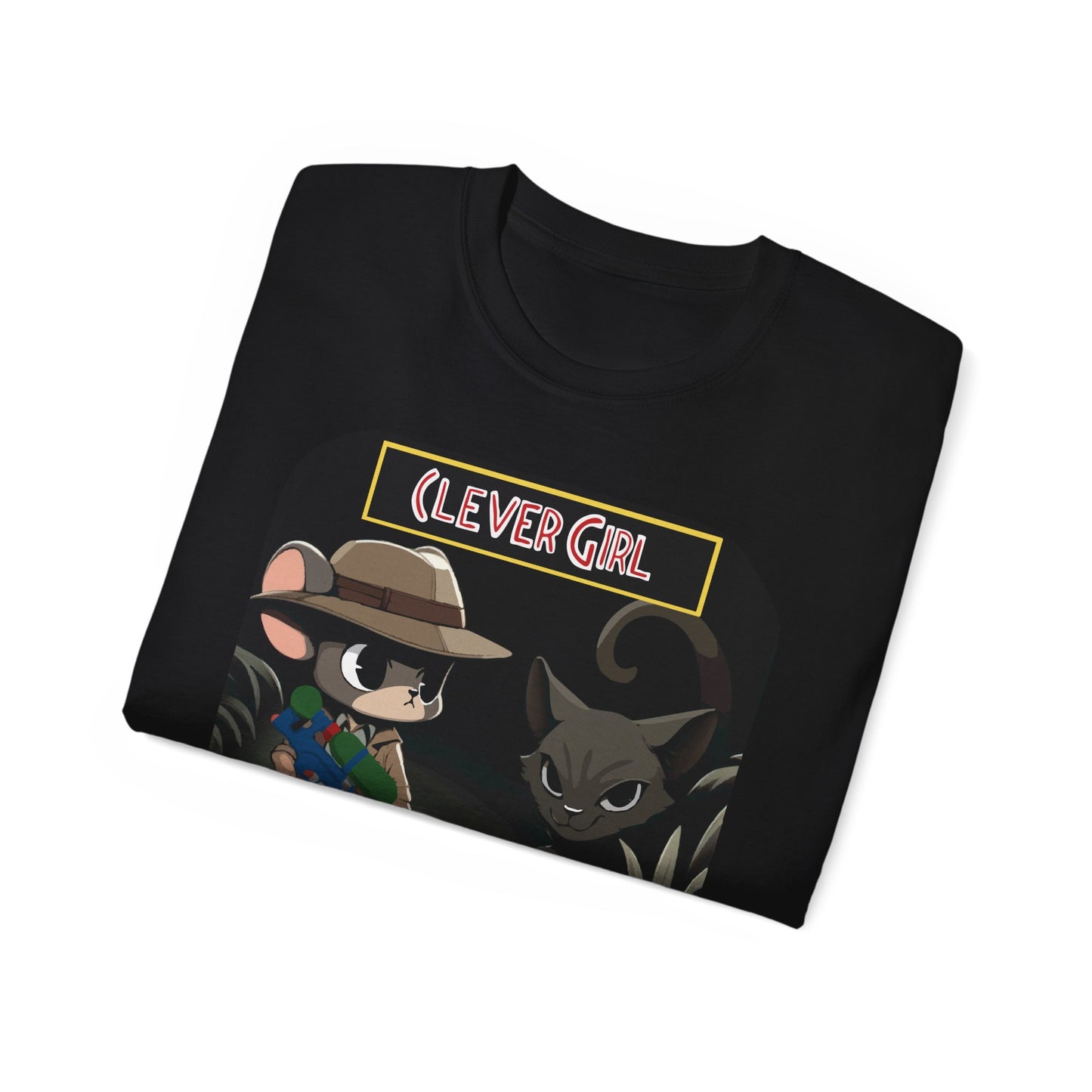 Clever Girl Graphic Tee, Fun Cartoon Shirt, Unisex Casual Top, Unique Gifts for Animal Lovers, Birthday and Everyday Wear