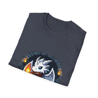 Fantasy Dragon Wizard Unisex Softstyle T-Shirt - Perfect for Gamers and Fantasy Lovers