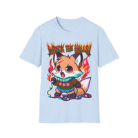 Metal Fox Christmas T-Shirt – 'Wreck the Halls' Holiday Graphic Tee