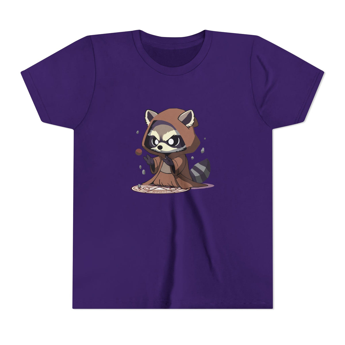 Raccoon Hoodie Youth Short Sleeve Tee - Perfect for Playtime and Parties