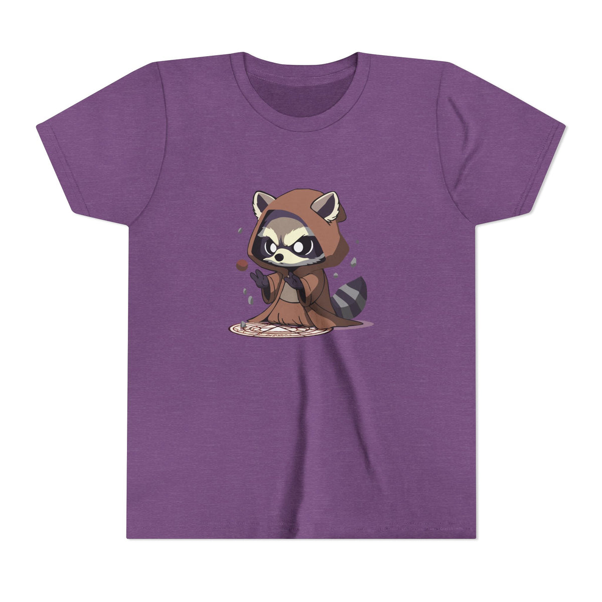 Raccoon Hoodie Youth Short Sleeve Tee - Perfect for Playtime and Parties