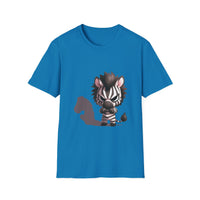 Shadowy Zebra Unisex Softstyle T-Shirt - Fun Graphic Tee for Animal Lovers