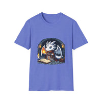 Fantasy Dragon Wizard Unisex Softstyle T-Shirt - Perfect for Gamers and Fantasy Lovers